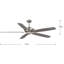 Ventilateur de plafond standard à 5 pales 72 pouces avec télécommande Oreilly-1550270735