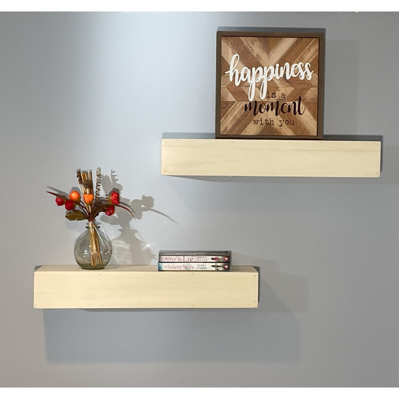 Arthenia Floating Shelf, 4" H x 30" W x 6.25" D, Unfinished