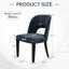 Chaise de salle à manger rembourrée sans accoudoirs avec dossier haut (ensemble de 6)-1991556920