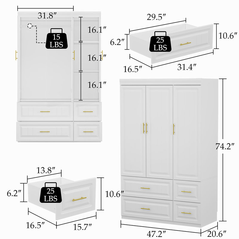 Modern Wardrobe With Strong Storage