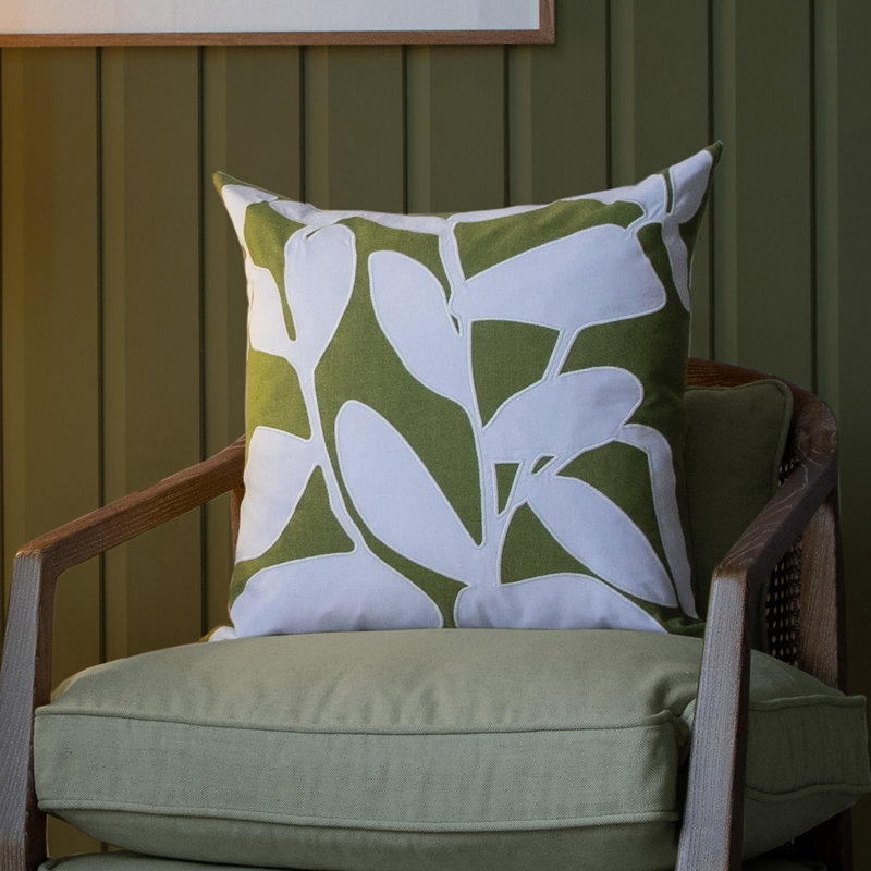 Birch Cushion, Green