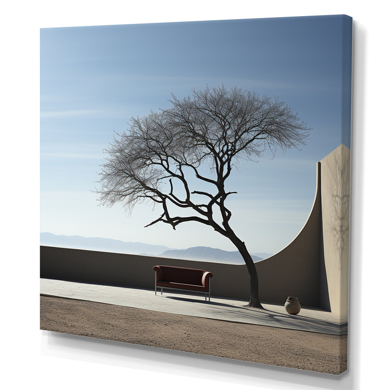 Photographie sereine moderne scandinave moderne sur toile, Toile tendue, H 16 po x l 16 po x P 1 po