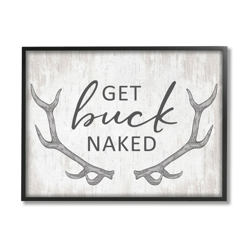 «Get Buck Nude Witty», Giclée encadrée noir minuit, H 11 po x l 14 po x P 1,5 po