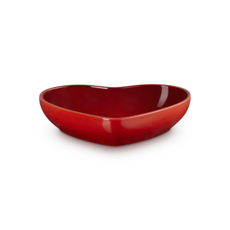 Le Creuset Stoneware Heart Bowl, Cerise
