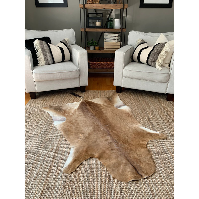 Real Hartebeest Antelope Hide Rug