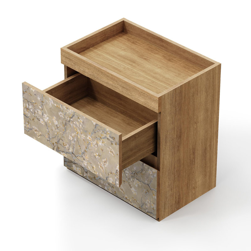 Table de chevet avec 2 tiroirs Almond Blossom