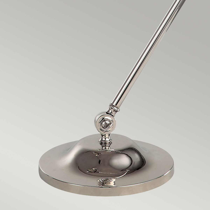 Evie Adjustable Metal Desk Lamp, Polished Nickel