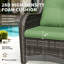 Chaise de patio avec coussins et repose-pieds Netta-129077749