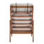 Fauteuil Mid-Century rembourré gris-2141549227