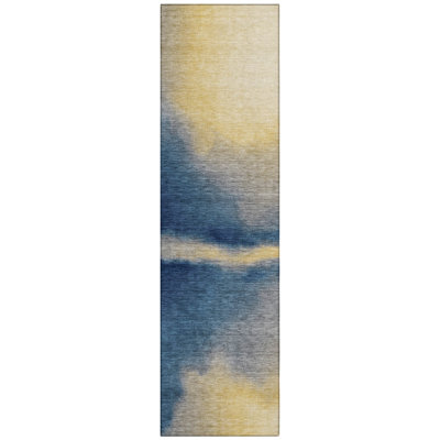 Machine Washable Indoor/Outdoor Lockway ACN2419 Abstract Rug