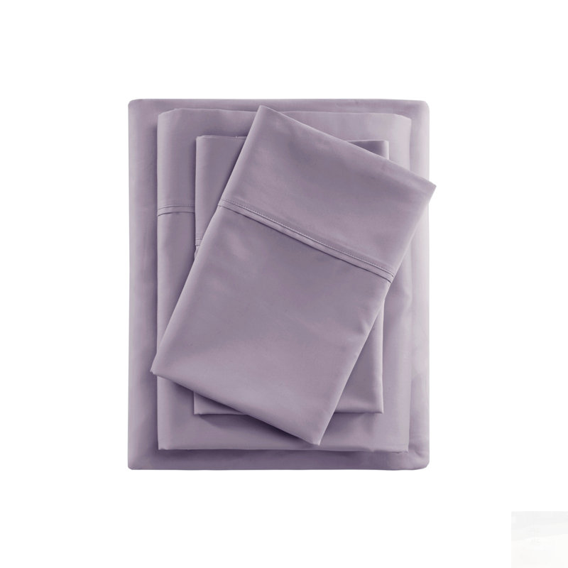 Ensemble de draps 4 pièces en mélange de coton rafraîchissant, parfait pour les dormeurs chauds et la gestion de l'humidité