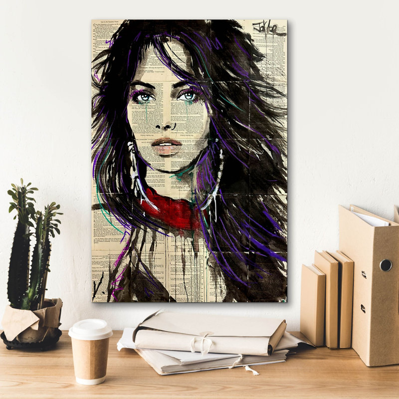 «Fire & Rain» par Loui Jover, art mural sur toile, H 26 po x l 18 po x P 0,75 po