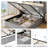 Hydraulic Lift Up Storage Upholstered Platform Wingback LED Bed With 2-Tier Shelves And Charging Station-911921870-911921869