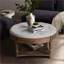 Repose-pieds capitonné surdimensionné avec rangement à 2 niveaux surdimensionné en lin et polyester gris clair pour salon Repose-pieds | Structure en bois | Noyer brun-1881609480