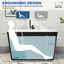Petite baignoire autoportante en acrylique de 46,85 po x 27,3 po, siège intégré et surface antidérapante, bonde chromée pour un trempage sécuritaire dans les salles de bain compactes-98301526