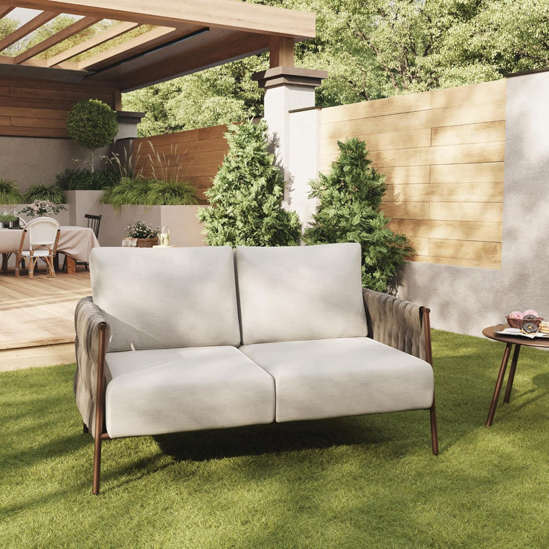 2-Person Outdoor Loveseat with Deep Seating