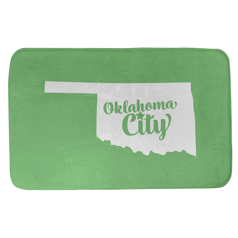 Tapis pour salle de bain ancrage alaska, l 21 po x L 34 po, Bleu, Oklahoma City