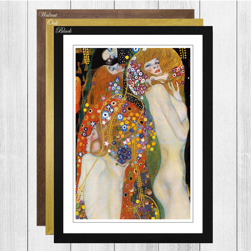 Gustav Klimt - Single Picture Frame Print, Black