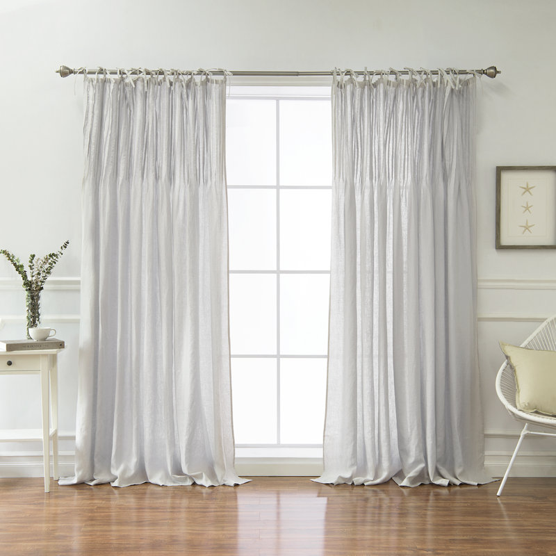 Abelia Semi Sheer Curtain, Dark Gray