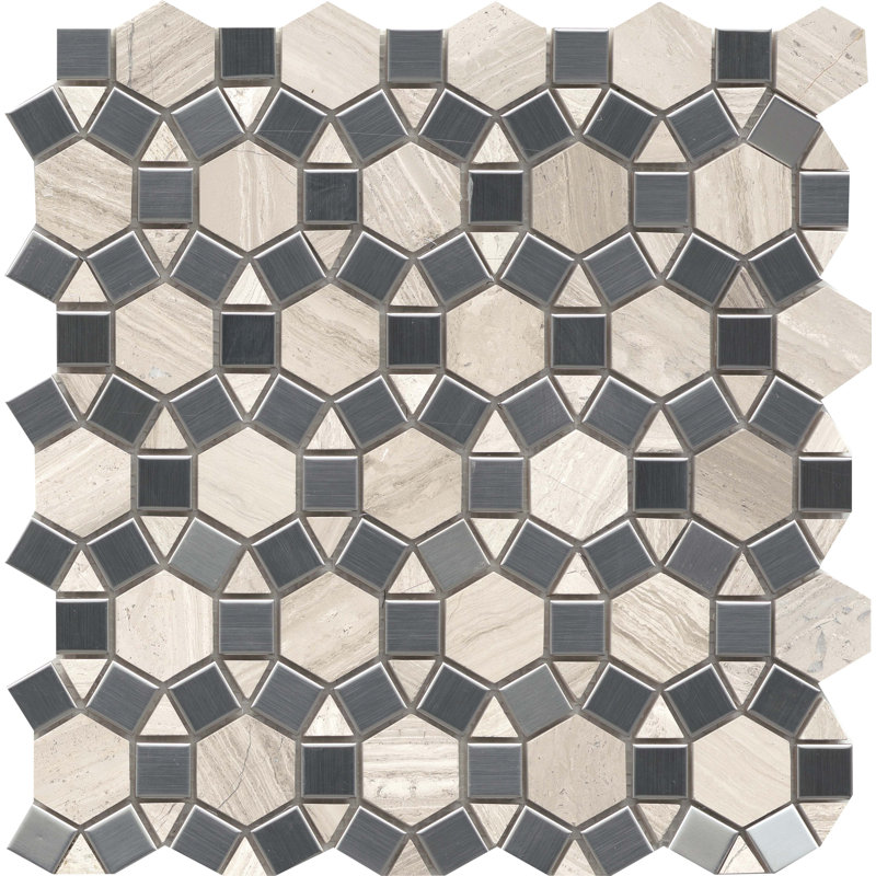 Carreau de sol et de mur en pierre calcaire aiguisée crème 12 po x 12 po (9,68 pieds carrés / caisse)