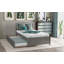Structure de lit plateforme en bois avec lit gigogne-797491179