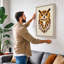 Owl Geometric - Wrapped Canvas-1170829611-1170829606