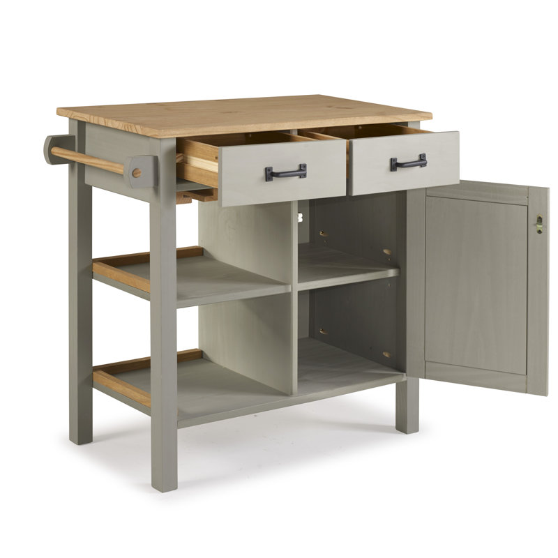 Jordao Island - Versatile Kitchen Island with Extra Counter Space and Storage for Small Spaces by Longshore Tides