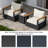 Modern Swivel Outdoor Lounge Chair Patio Chair Armchair with Cushions,Rust-Proof Aluminum for Garden, Poolside, or Deck-262528413