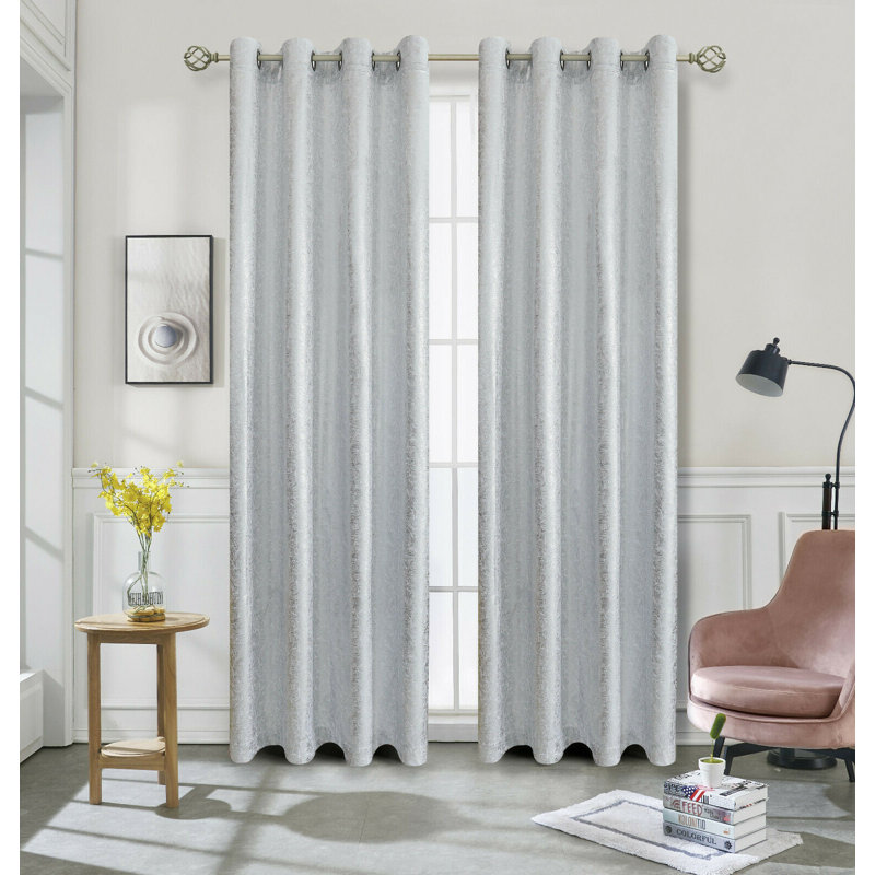 Delrico Blackout Curtain Pair, White