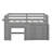 Twin Size Loft Bed With Cabinet And Shelf-1236290262