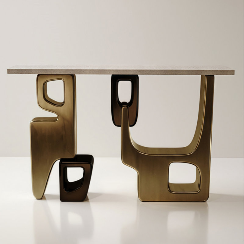 Console en bois de style moderne, H 35,4 po x l 62,9 po x P 11,8 po