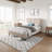 Upholstered Platform Bed with Adjustable Headboard-1563598634-1563598633