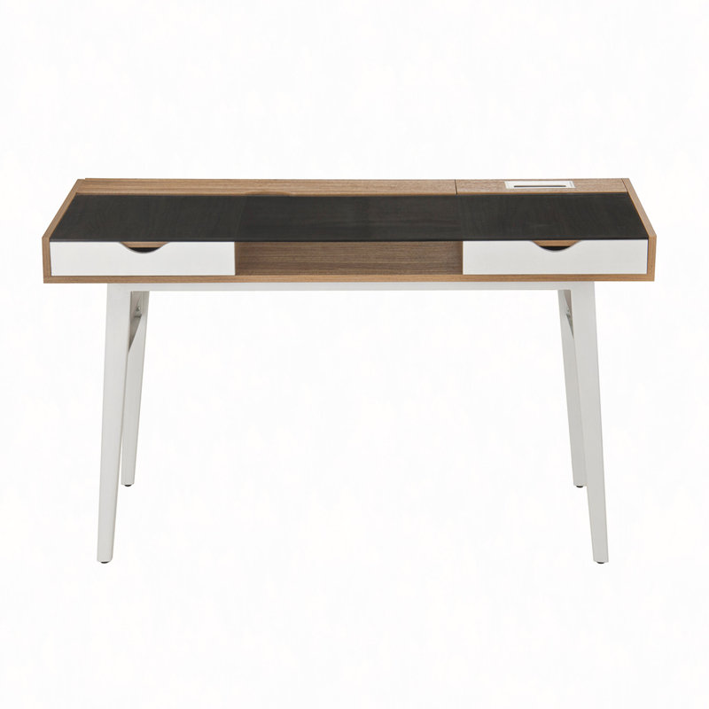 Bureau d'ordinateur compact avec rangement multiple