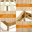 Structure de lit en bois d'acacia massif, moderne Mid-Century avec lit plateforme cannelé, supports centraux inclus, montage silencieux et facile, taille très grand / grand-350668109-350668110