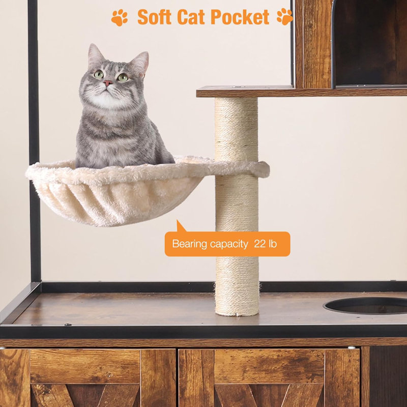 Enceinte de litière pour chat, Meuble de litière caché