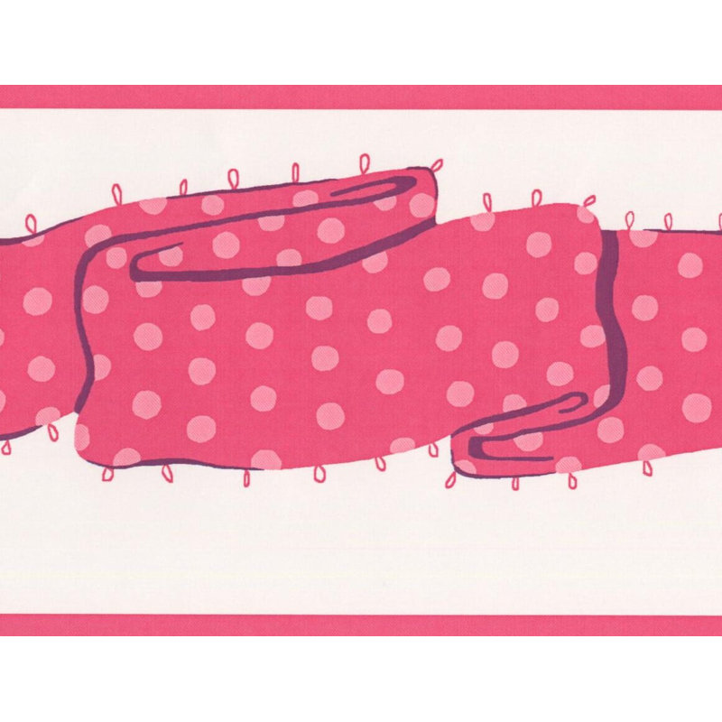 Bordure rayée, Rouge / rose