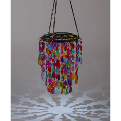 23.5'' Solar Powered Cylinder Lantern