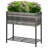 Portable Elevated Garden Bed with Tool Storage and Rattan Look for Various Plants-2004582207