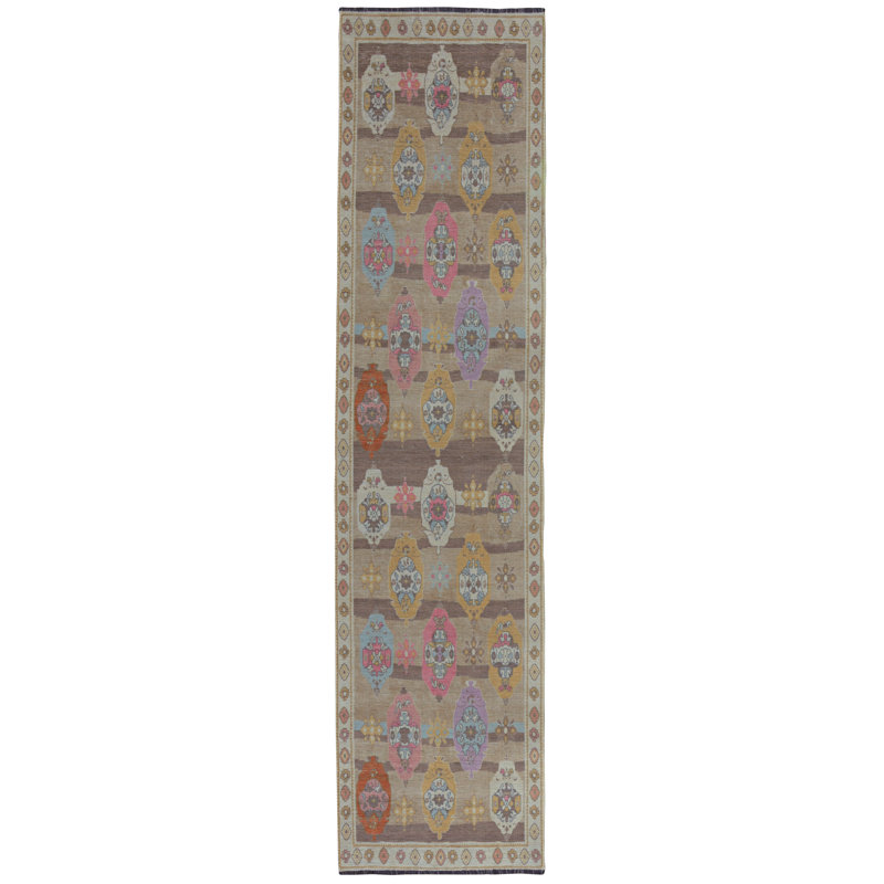 Conner-William Brown And Beige Accent Rug, Runner 2'2" x 10'