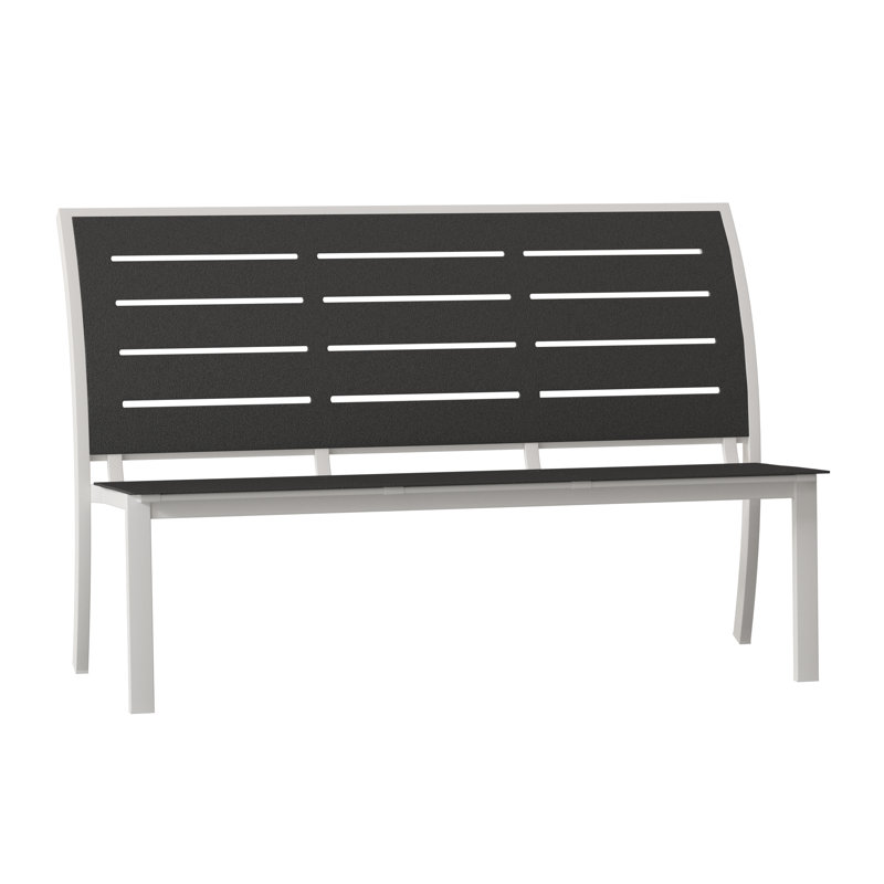 Bazza Outdoor Bench, Kona P10, Textured Snow