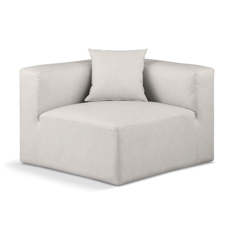 Fauteuil Iyonnie, Cuir crème végétalien