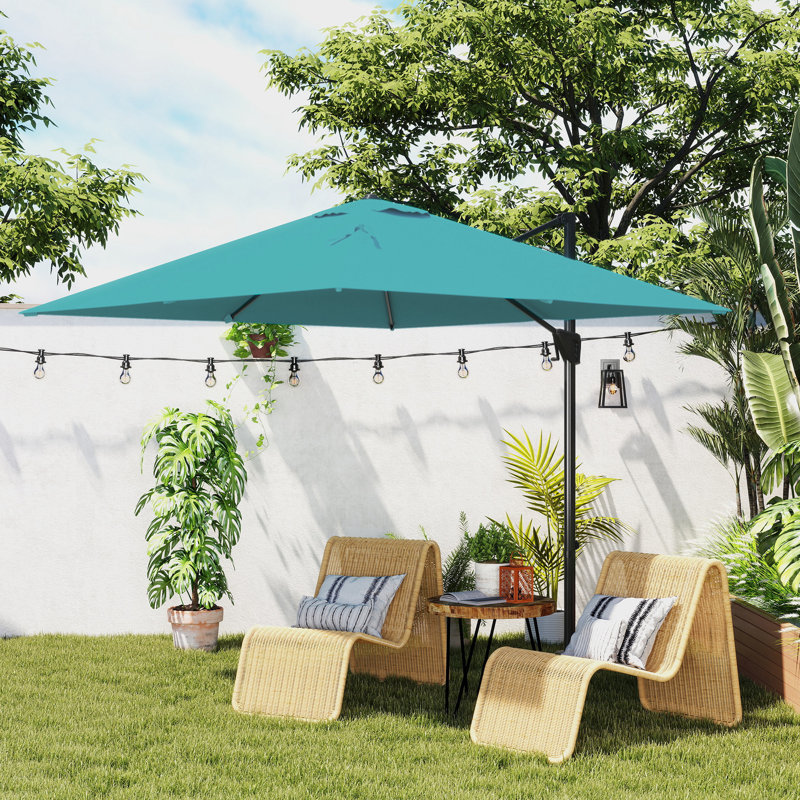 245cm Tilt Cantilever Parasol, Blue