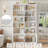 6-tier 47.2" Wide Office Storage Bookcase With Doors-1882585160