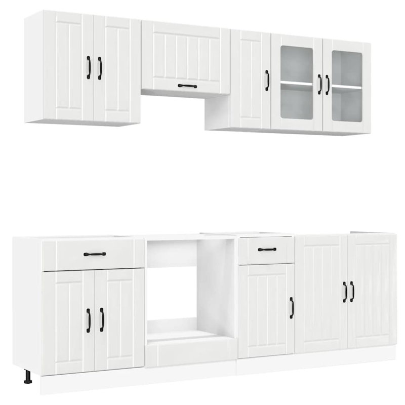Lucca Kitchen Cabinet Set Lucca, High Gloss White