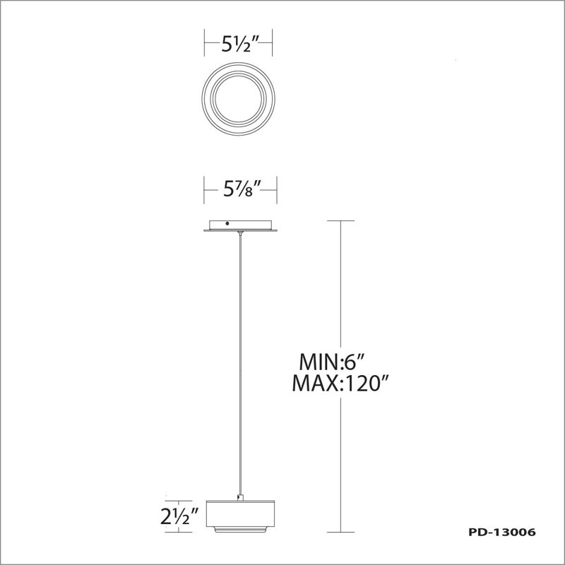 Scrivner 1 - Light LED Pendant