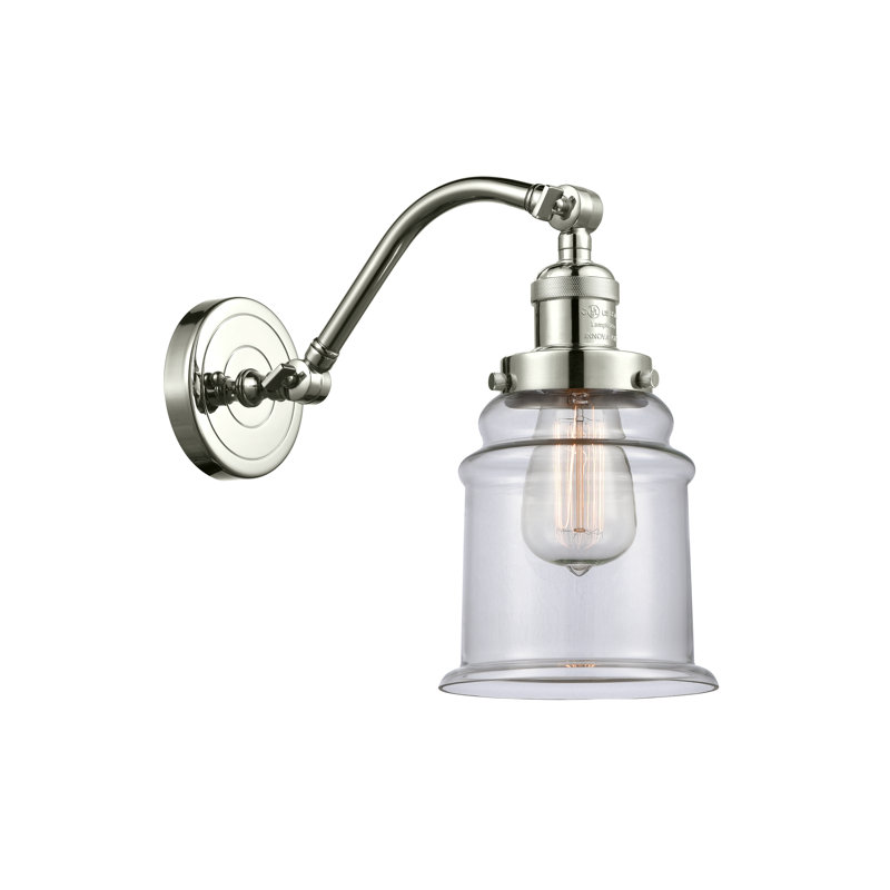 Emerson Armed Sconce, Polished Nickel
