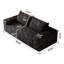 Canapé 63 po 2 places, tissu velours côtelé, sièges profonds, canapé causeuse confortable, sans assemblage, 1 pièce pour salon, chambre à coucher, salle de conférence, appartement, noir-223575845-223575847