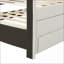Lit plateforme tapissier pleine grandeur avec lit gigogne simple & amp; 3 tiroirs, beige - aucun sommier requis-1809308904