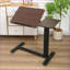 Table basse en noyer à hauteur réglable, support mobile avec coins arrondis sécuritaires