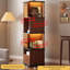 Vitrines en bois manufacturé brun noisette